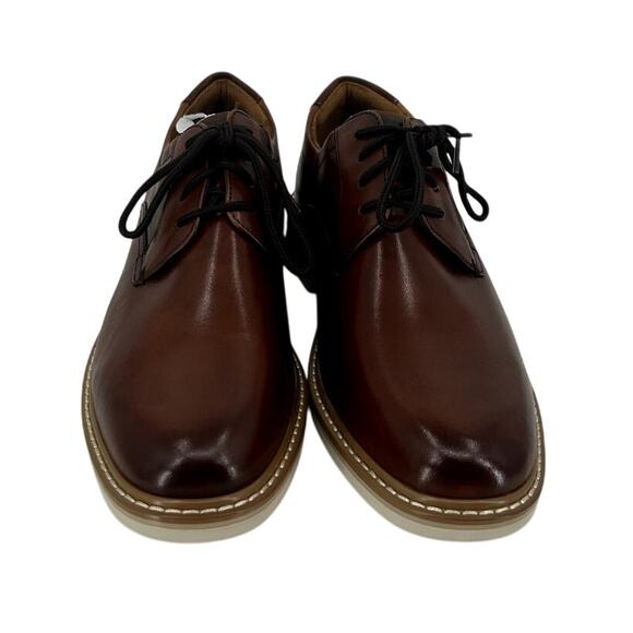 NEW Florsheim Highland Plain Toe Oxford Dressy Brown Leather Shoes Men's 7.5 - Picture 1 of 8